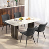 HOMCOM Dining Chairs Set of 4 with Backrest and Steel Legs, Black