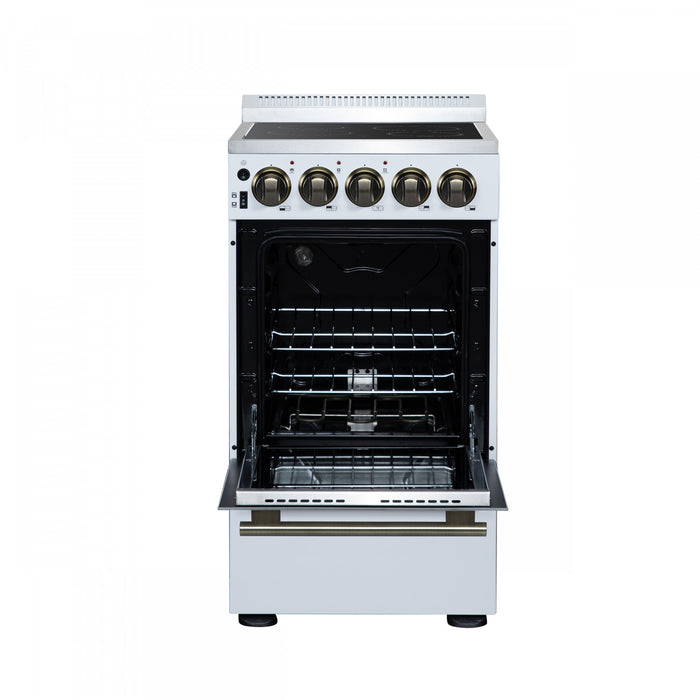 Forno Pallermo 20 Inch Electric Range in White, 2.05 cu.ft. - FFSEL6051-20WHT