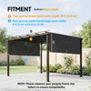 Outsunny 2 Pcs 16 x 4ft Pergola Shade, UV Protection Pergola Canopy, Black