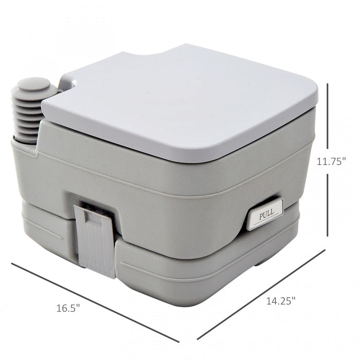 Outsunny Outdoor Portable Travel Toilet Flushable Tank for Camping Boating Roadtripping 2.6 Gallon (10L)