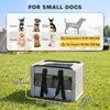 PawHut Pet Carrier Bag, Soft-Sided Dog Carrier with Bottom Board and Mesh Windows, Foldable Pet Travel Bag for Mini Dogs Under 22 lbs and Cats, Grey