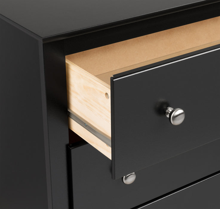 Jade Tall 2-Drawer Nightstand - Black