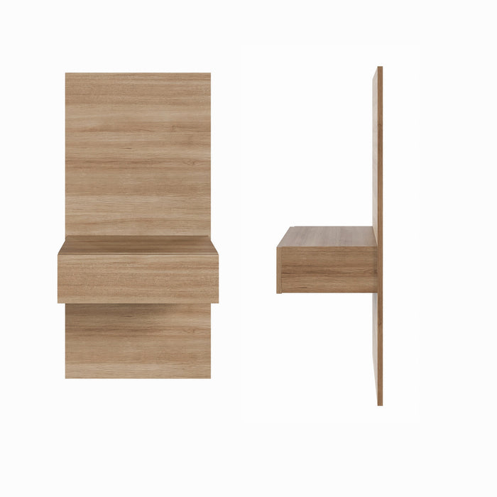 Nordika Milano Floating Nightstand Extension Panel Set Of 2 - Brown Oak