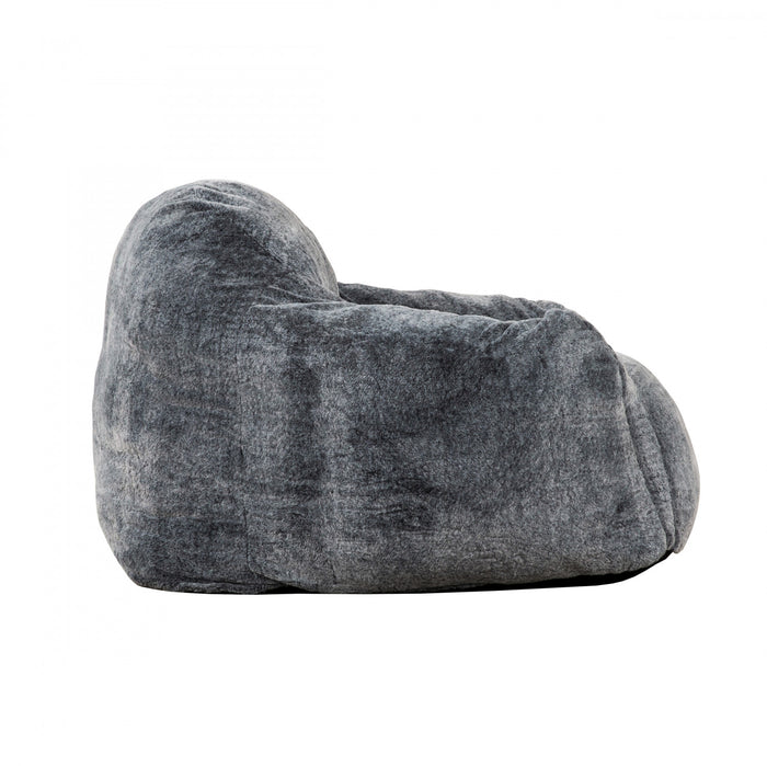 Sealy Tore Faux Fur High Density Foam Bean Bag Chair - Blue