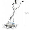 Outsunny 18" Pressure Washer Surface Cleaner with 3600 PSI, 4 Wheels, 2 Handles, Stainless Steel Power Washer Surface Cleaner with 1/4" Quick Connect, Silver