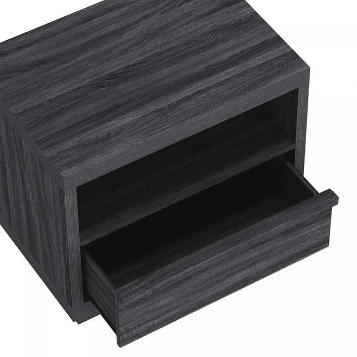 Navis Contemporary 26\" Nightstand in Charcoal Gray (1-Drawer)
