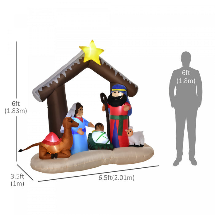 Homcom 6ft Bible Arch Inflatable Christmas Decoration
