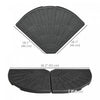 Outsunny 2-Piece Umbrella Weights Parasol Base Weights with Handle Black