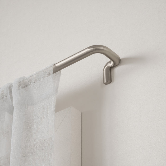 Umbra Twilight Matte Nickel Expandable Blackout 3/4\" Curtain Rod - 66\"-144\" 
