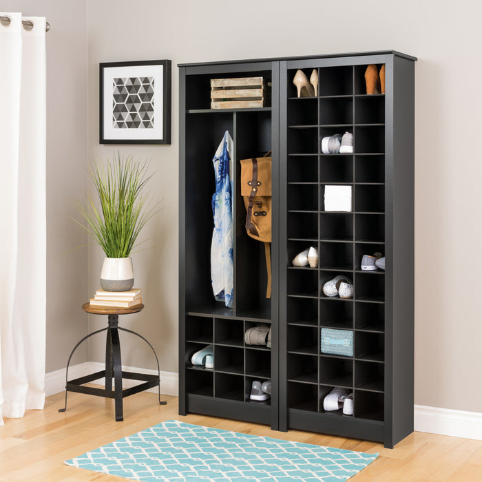 Thirty-Six Pair Shoe Storage Rack - Black