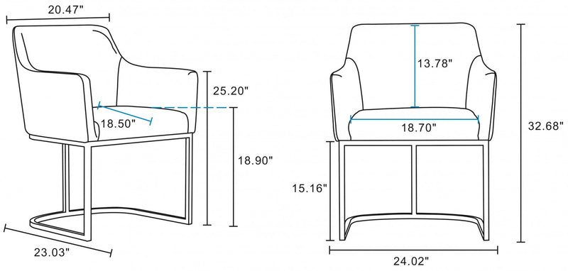 Serena Modern 8-Piece Dining Set in Light Gray Dining Chair