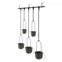 Umbra Black Triflora Hanging Planter - Set of 5