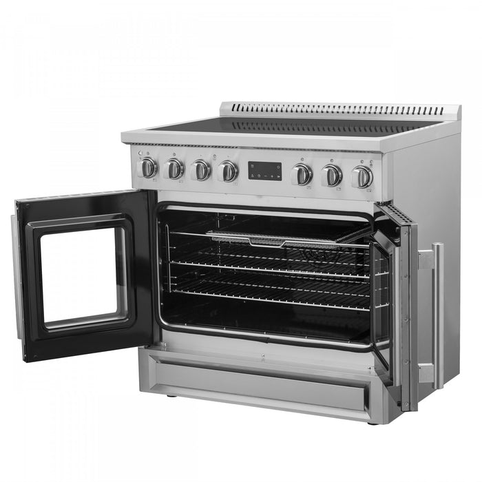 Forno Torino 36\" French Door Induction Range, Stainless Steel - FFSIN0950-36