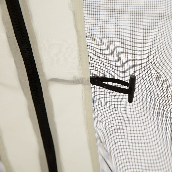 Outsunny Replacement Mosquito Netting For Gazebo 10' X 13' Black Screen Walls For Canopy With Zippers For Parties And Outdoor Activities - Cream White