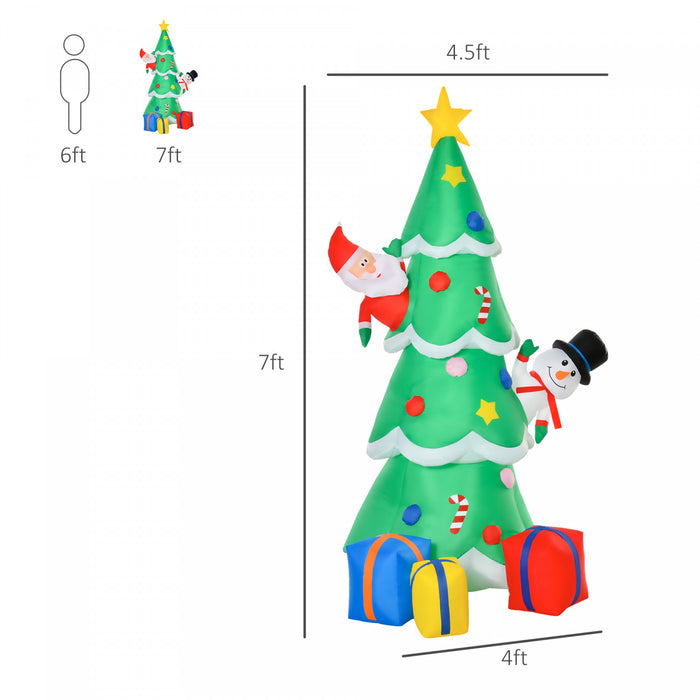 Homcom 7ft Tree Inflatable Christmas Decoration