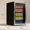 HOMCOM 160 Can Beverage Fridge 4.52 Cu.Ft. Beer Fridge for Soda Drink Wine