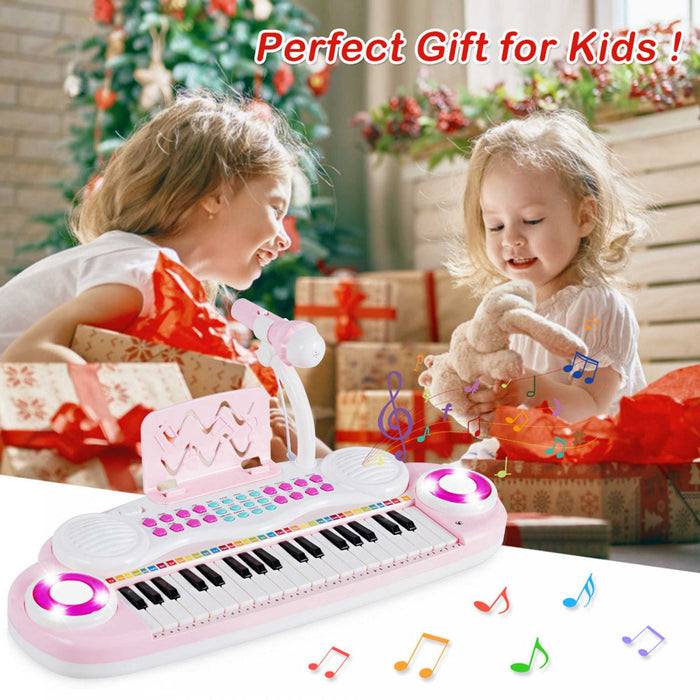 Costway 37-Key Keyboard Piano Electronic Musical Instrument Pink