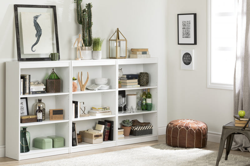 Axess 3-shelf Bookcase - Pure White 