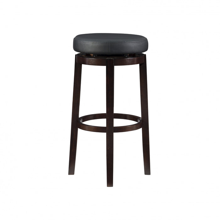 Maya Faux Leather Barstool - Black