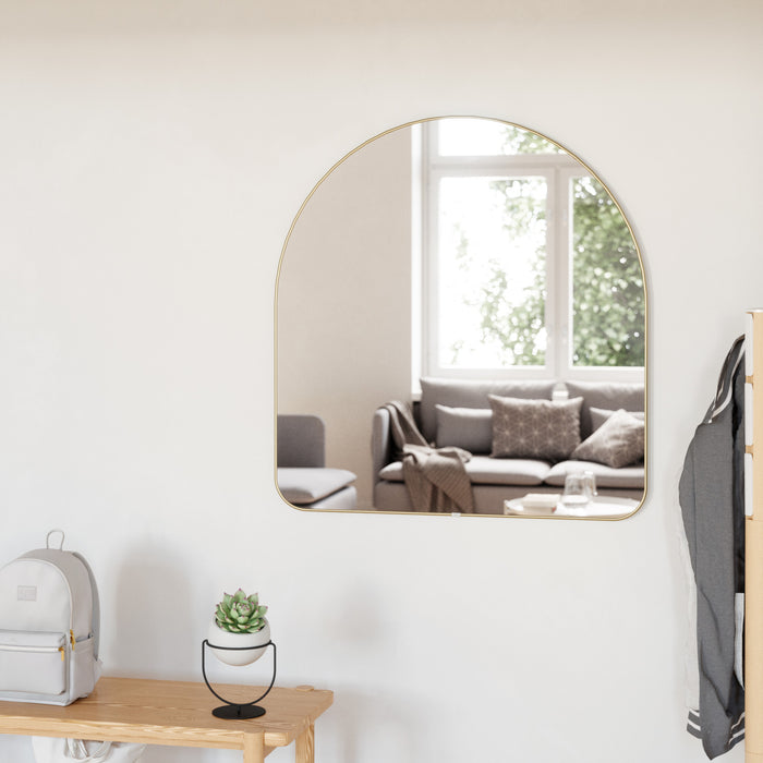 Umbra Arched 34\" x 36\" Mirror - Brass