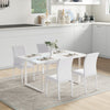 HOMCOM Dining Chairs Set of 4, Upholstered Faux Leather Accent Chairs