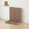PawHut Cardboard Cat Scratcher, 57.5H CM L Shape Vertical 2PCS Cat Scratching Pad with Ball Cat Toy, Catnip, Large Scratching Board for Indoor Kittens