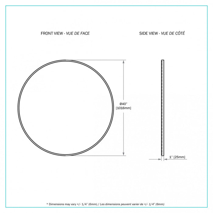 Stooni Black 39.96\" Mirror