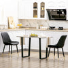 HOMCOM Dining Chairs Set of 2, PU Leather Upholstered Kitchen Chair, Black