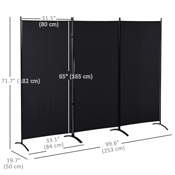 Homcom Double Hinged Room Divider, 3 Panel Privacy Screen