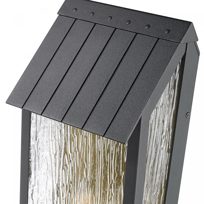 Point 2 Light 21.5\" Outdoor Wall Sconce, Black And Brass