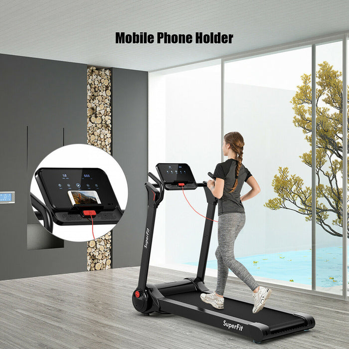 Superfit 2.25hp Folding Electric Motorized Treadmill W/ Speaker