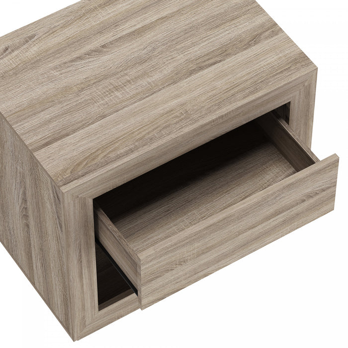 Soren Contemporary 26\" Nightstand in Natural Oak (1-Drawer)