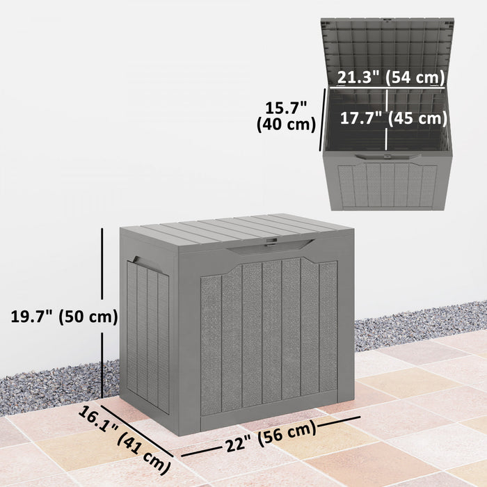 Outsunny 30 Gallon Outdoor Deck Box, Waterproof and UV Resistant Patio Box