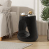 Elio 16.75" Rustic Hollow Tree-Stump MGO Accent Table, Pet-Friendly Indoor Side Table, Black | Table d'appoint rustique Elio 16,75 pouces en MGO creuse, style souche et design animalier interieur, noir