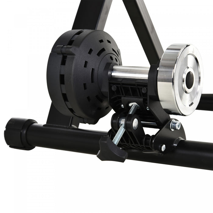 Soozier Indoor Bike Trainer Magnetic Bicycle Stand With Quick Release Skewer, 5 Levels Resistance, Black