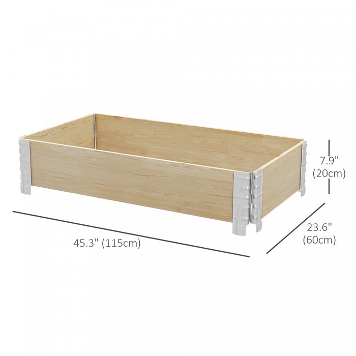Outsunny Foldable Wooden Raised Garden Bed With Open Bottom