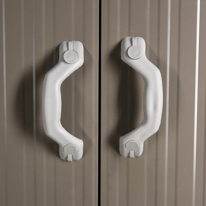 Outsunny 8.5' X 5.5' Metal Garden Storage Shed With Lockable Door Grey