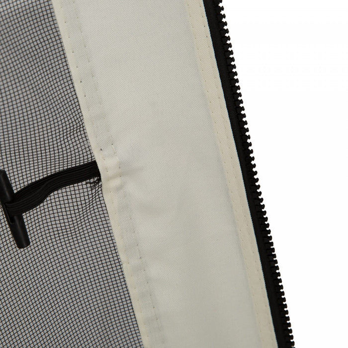 Outsunny Replacement Mosquito Netting For Gazebo 13' X 13' Black Screen Walls For Canopy With Zippers For Parties And Outdoor Activities - Cream White