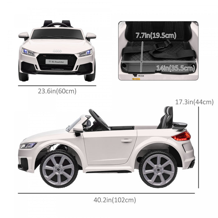 Aosom Officially Licensed Kids Powered Ride-On Car 6v Battery Powered Vehicle Perfect Gift For Kids With Remote Control, Suspension Wheel, Adjustable Speed, White