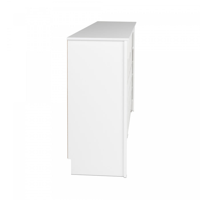Shoe Cubby Console - White