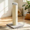 PawHut 30" Tall Cat Scratching Post, 7.9" Large Diameter Scratch Post with Natural Sisal Rope and Stable Base, Wooden Cat Scratcher for Indoor Kittens, Light Grey