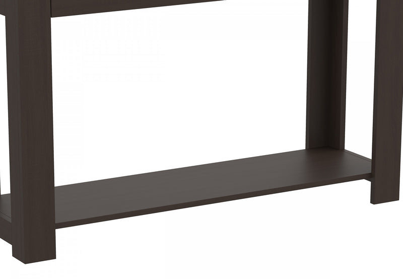 40” Console Table With 2 Drawers And Shelf - Cappuccino 