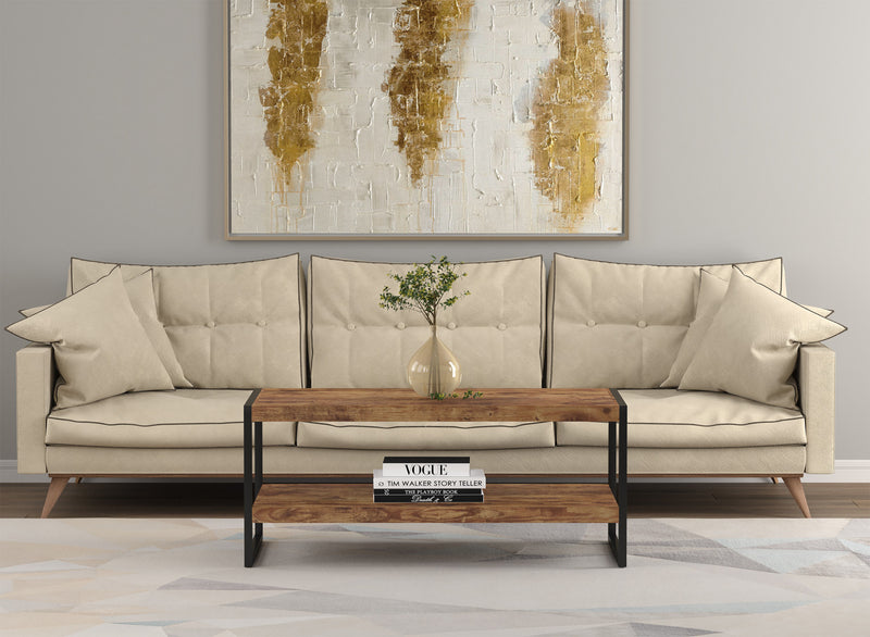 47” Coffee Table - Brown Reclaimed Wood