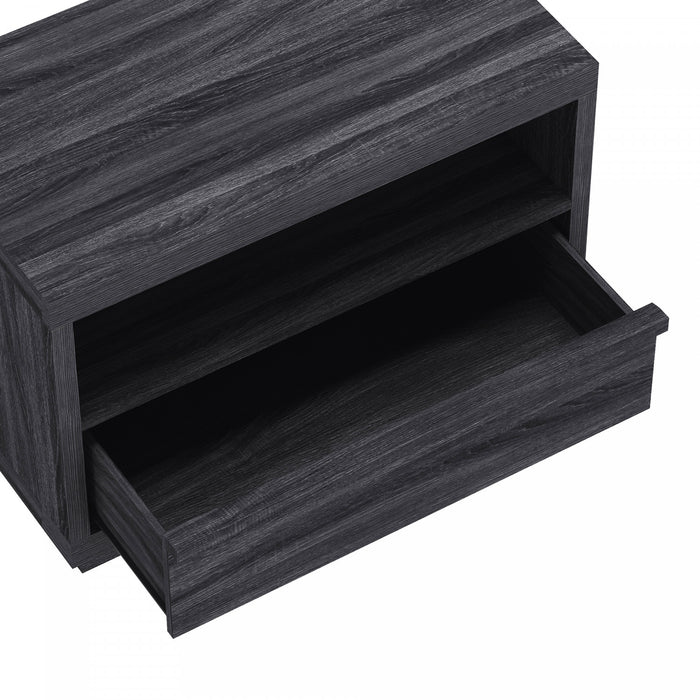 Navis Contemporary 32\" Nightstand in Charcoal Gray (1-Drawer)