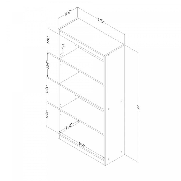 Axess 4-Shelf Bookcase - Morgan Cherry