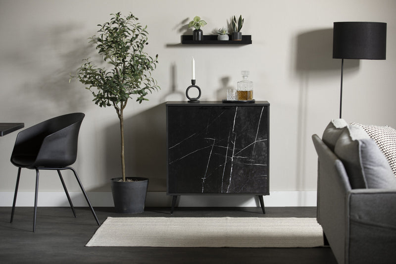 Oxford 2-Door Storage Cabinet - Black Oak 