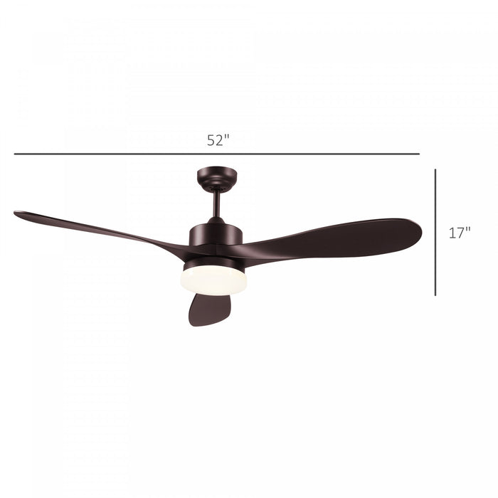 Homcom 6 Speed Reversible Ceiling Fan With Light