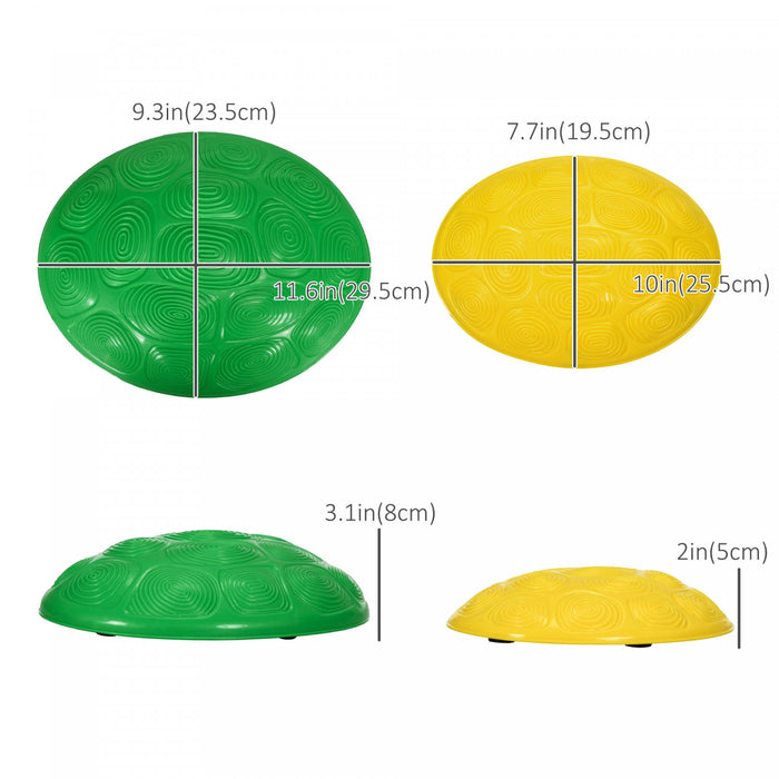 Outsunny Stepping Stones Kids With Anti-slip Mat, 12 Pcs Balance Stepping Stones Obstacle Course, Indoor Outdoor Play Equipment Toys For Ages 3-8 Years, Coordination Game For Kids
