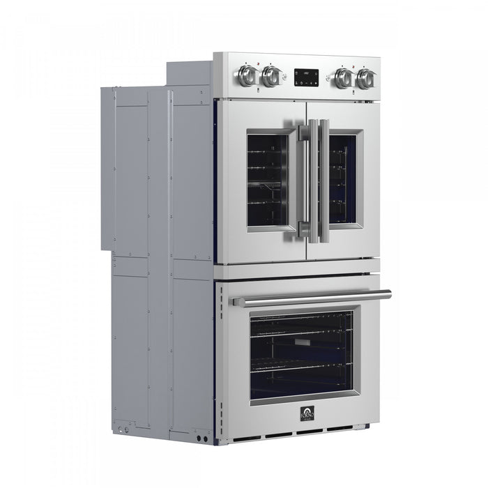 Forno Gallico 30 in. French Door Electric 7.36 cu.ft. Double Wall Oven - FBOEL1388-30