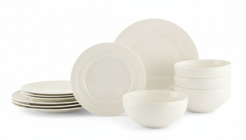 Circa 32-Piece Embossed Dinnerware Set